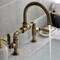 Kingston Brass Whitaker Industrial Style Bridge Bathroom Faucet W/ Pop-Up Drain, Brass KS2173KL - alternate 5